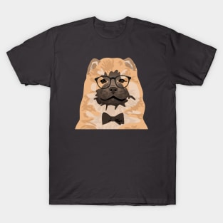 Hipster Chow Chow Dog T-Shirt for Dog Lovers T-Shirt